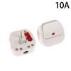 China Standard 16A/10A 250V Three-pole Power Plug Detachable Rewireable Power Socket Connector Outlet With Switch & LED Light