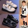 Girls Leather Shoes Mary Jane Soft Sole Single Shoes 2025 Spring and Autumn New Children's Black Performance Shoes Girls Princess Shoes Tide