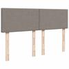 Box Spring Bed with Mattress Taupe 160 X 200 Cm Fabric