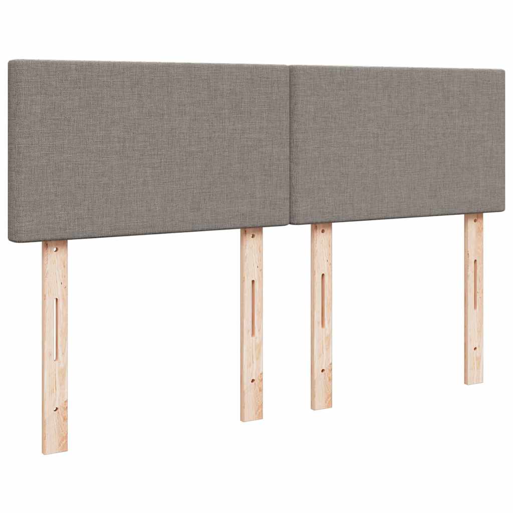 Box Spring Bed with Mattress Taupe 160 X 200 Cm Fabric