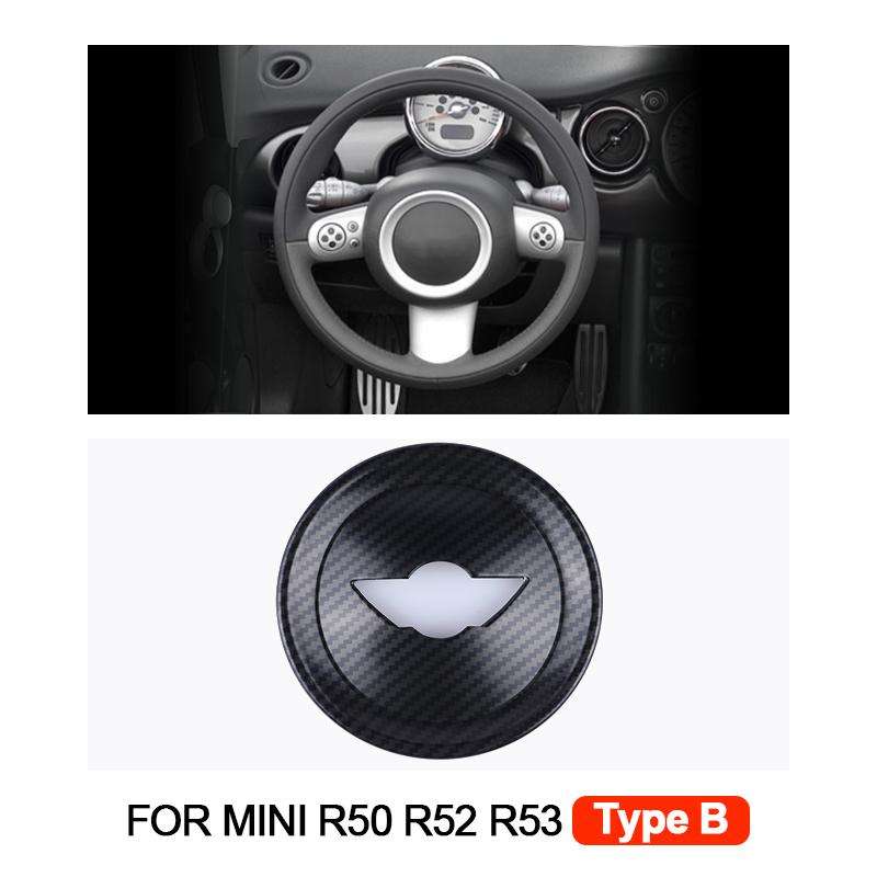 1PCS Car Steering Wheel Center Panel Car Sticker Night Jack For MINI Cooper R50 R52 R53 For Mini Cooper Interior Accessories