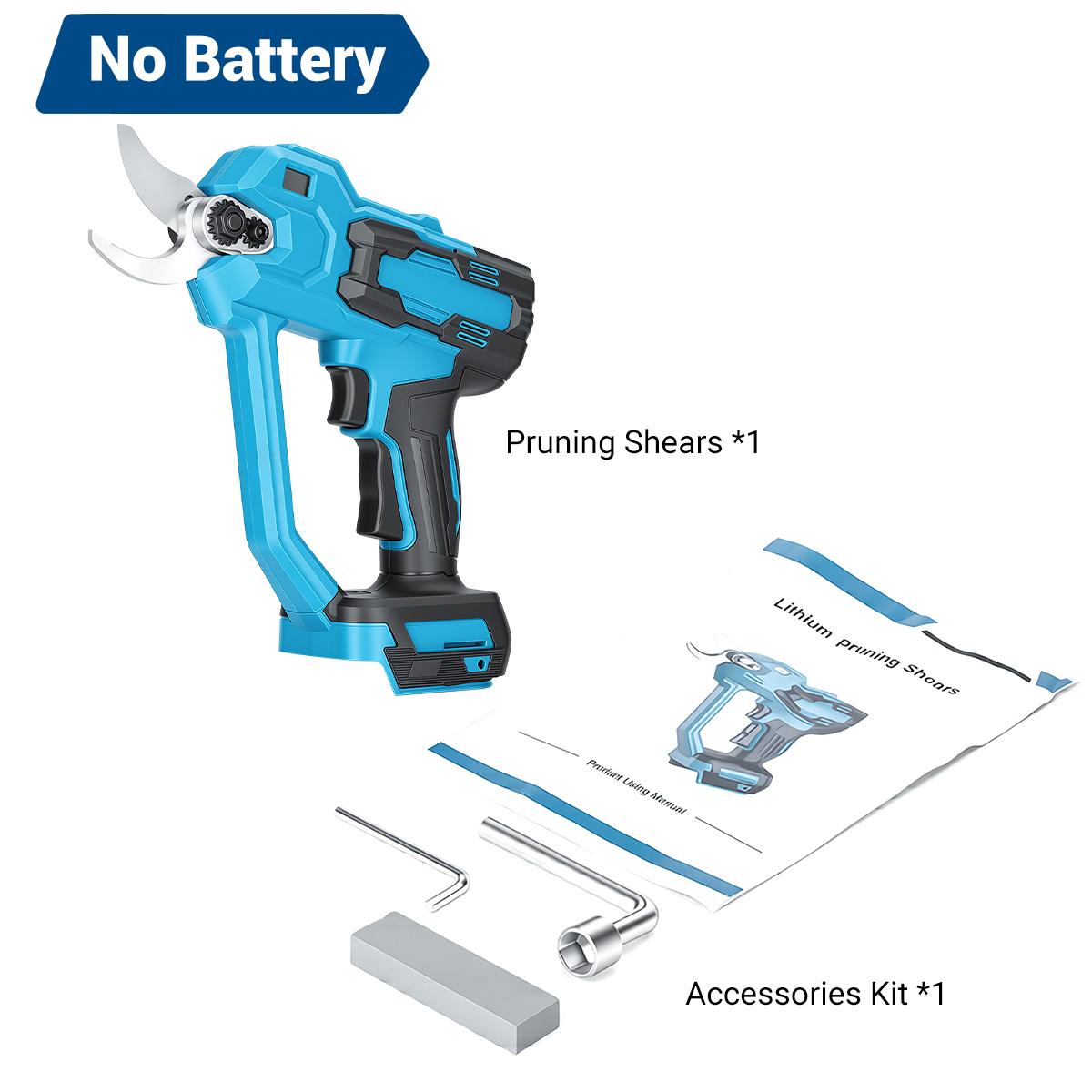 Drillpro 21V Brushless Motor Electric Pruner Shear SK5 High Carbon Steel Blade 30mm Cutting Diameter for 21V Mak Battery