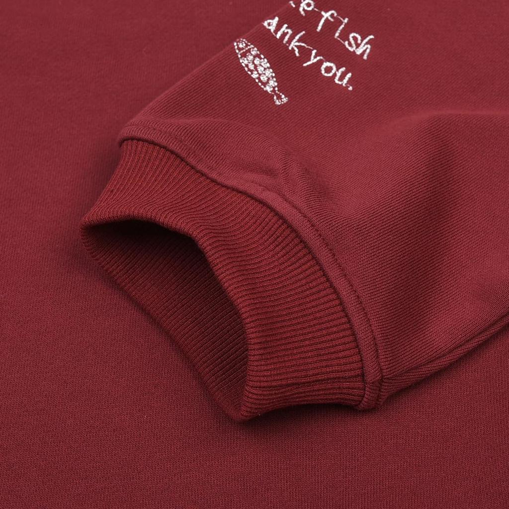 Kusguru Japan Mini Fleece BK204 Women's Sweatshirt, Red,