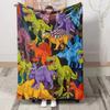 Cartoon Dinosaur Series Printed Blanket for Sofa Travel Camping Living Room Office Conditioning Blanket for All Seasons Gifts