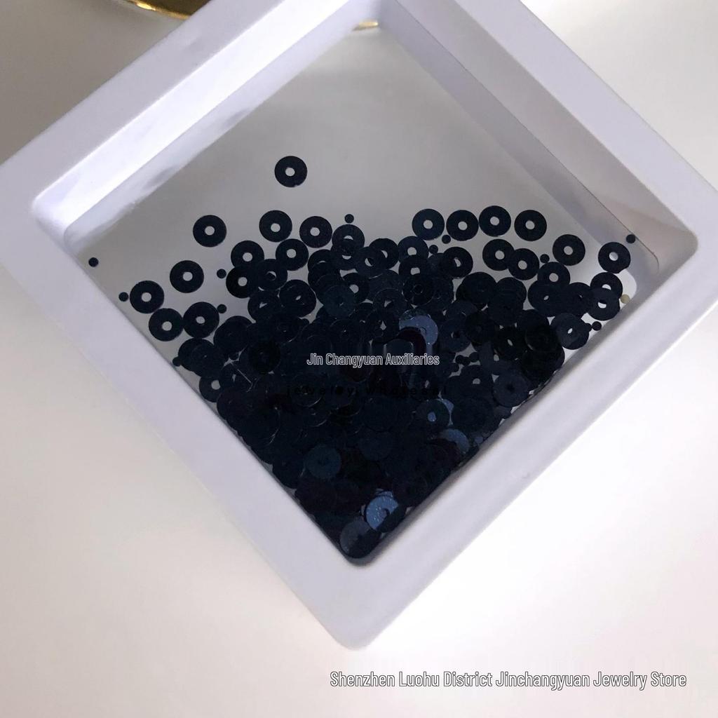 Deep Blue Series: 12-Color Seed Bead & Sequin Set for DIY Clothing Accessories