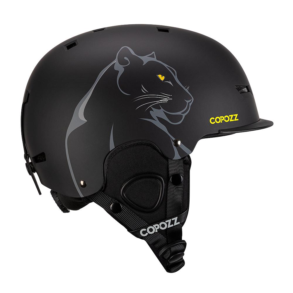 COPOZZ New Ski helmet Cartoons Half-covered Anti-impact Safety Helmet Cycling Ski Snowboard Sports Helmet For Adult and Kids M
