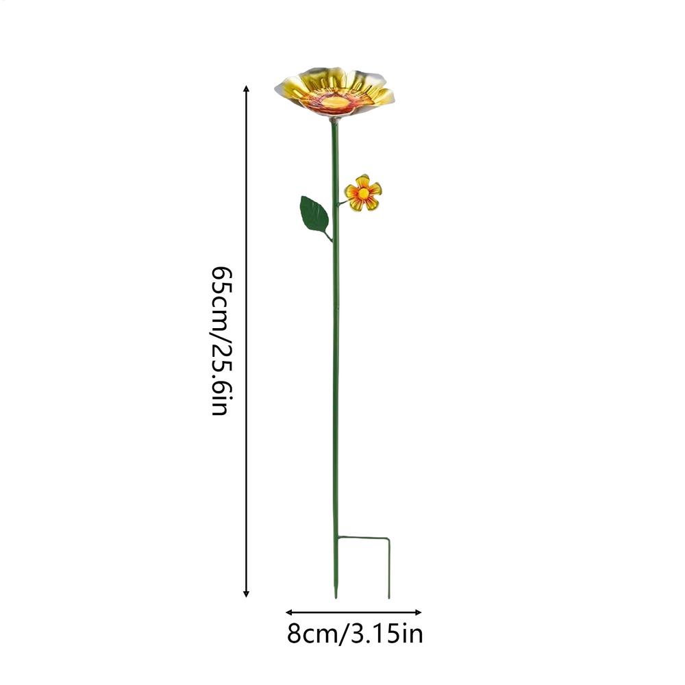 Bee Watering Station For Garden Outdoor Metal Flower Shaped Bird Feeder Backyard Hummingbird Drinker For Lawn Patio Balcony Farm