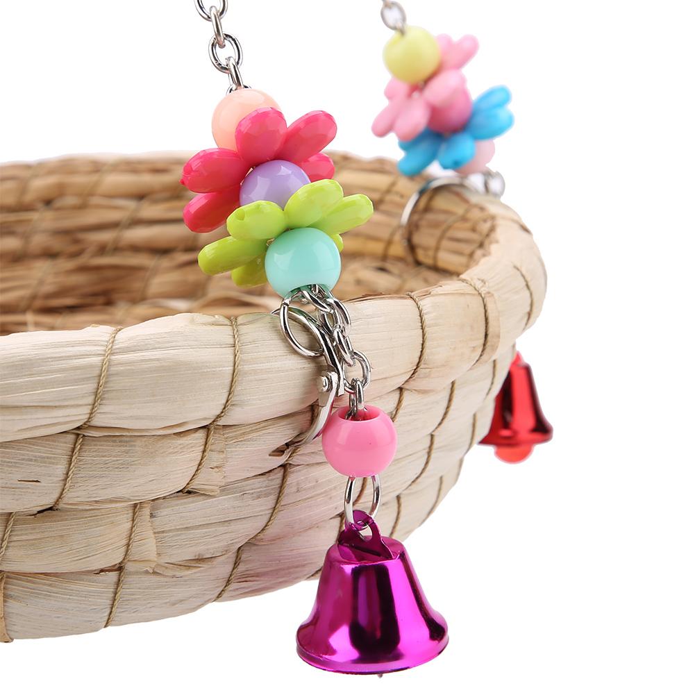 Multi-Purpose Bird  ,  ing Straw Bird Cage, Swing, Toys, Basket with  , Suitable for  s, Cockatiels, African Parakeets