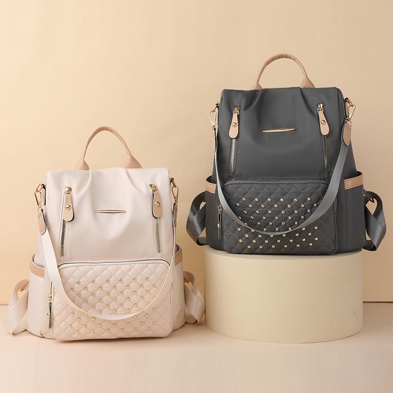 Student School Bag Large Capacity Backpack Rivet Inlaid Women's Backpack