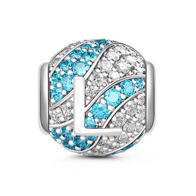 Kulaté Pave Abc Písmeno abecedy 925 Sterling Silver korálky Charm Fit Originální módní náramky pro kutily pro ženy Dárkové šperky