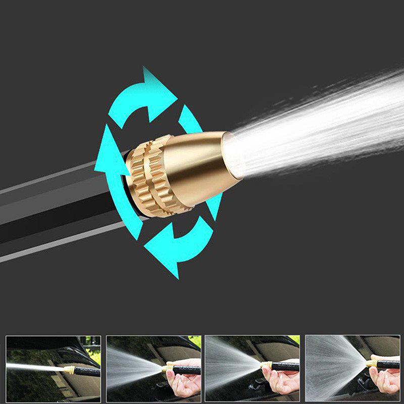 High Pressure Water Gun Nozzle - Car Washing Garden Hose Sprinkler With Foam Jug Quick Connector Faucet Joint