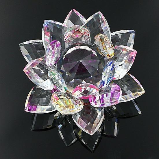 Home Decor Items Positive Energy Fengshui Crystal Lotus Flower