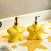 400ML Cartoon Star Soap Dispenser with Plastic Pump, Refillable Liquid Hand Soap Container, Empty Shower Gel Lotion Bottle for Bathroom