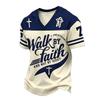 Summer V-Neck 3D Digital Printing Casual Digital Style Men's T-Shirt