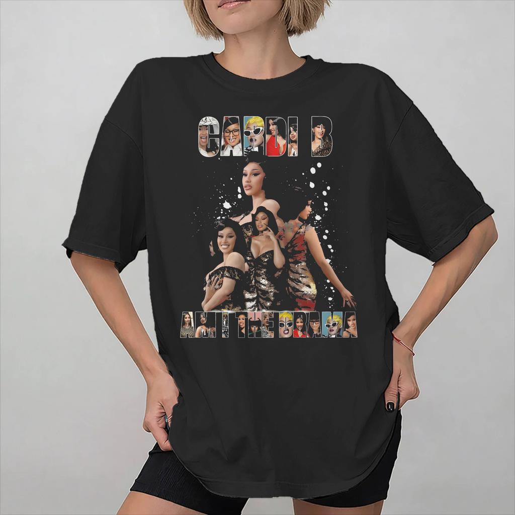 Unisex Women New Arrival Cardi B Tour Concerts Little Miss Drama 2026 Tour Tee T Shirt 100 Cotton Tshirts Clothing