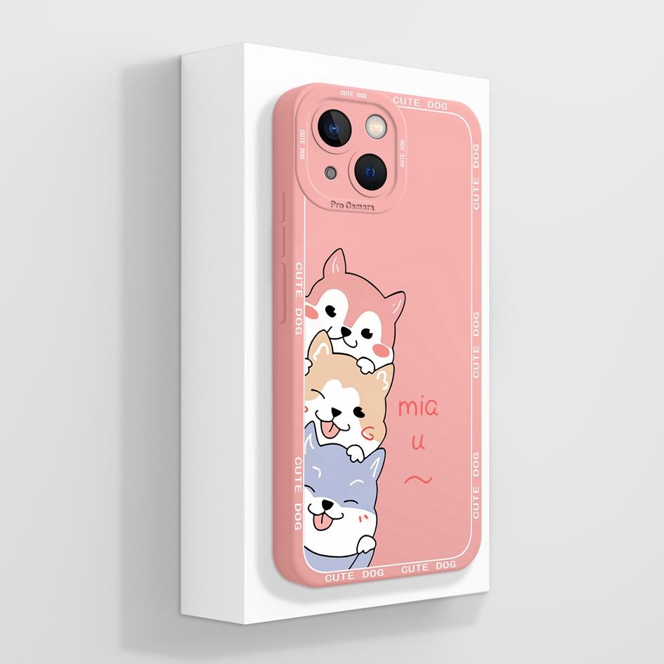 Smartphone Case For iPhone 13 14 15 16e Pro Max Mini Plus Lazy Kitten Pretty Flowers Pattern Liquid Silicone Shockproof Advanced Shell For iPhone Capa