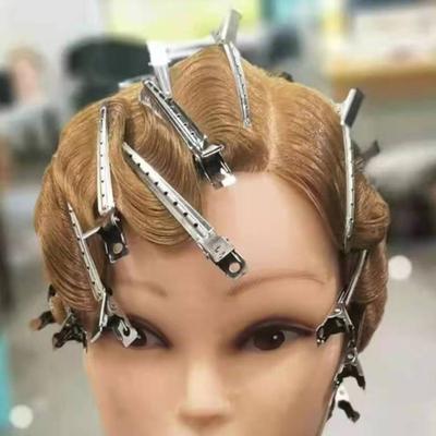 20 Pinzas para el Cuidado del Cabello Agujeros Antioxidantes Acero Inoxidable Pinzas de Seccionamiento de Peluquería Buena Elasticidad Herramienta de Estilismo para Corte de Cabello de Barbero