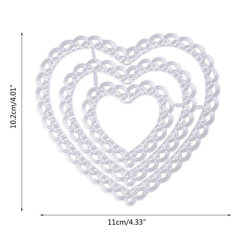 Handmade DIY Openwork Heart Cutting Die Carbon Steel Cuts for Decor Card