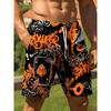 American Men's Summer Poker Sieve Mother Graffiti Printed Soft Breathable Drawstring Shorts Outdoor Street Style Pants