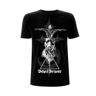 T-shirt homme Devildriver Baphomet Noir