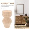 Wooden Carved Table Legs Accessories Solid Wood Cabinet Legs Round Furniture Legs Replacement For Dresser Cabinet Table Sofa