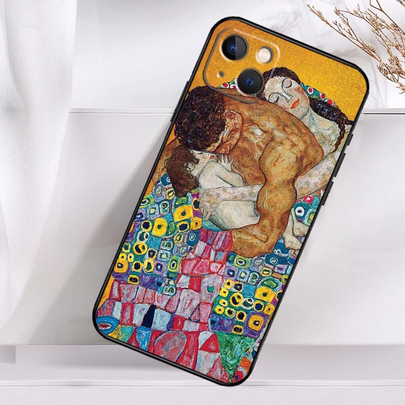 

The Kiss Gustav Klimt Painting Shockproof Case For iPhone 17 16 15 14 11 Pro Max Plus 12 13 Mini 16e 17 Air Phone Cover iPhone 12