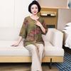 New Chinese-style Middle-aged and Elderly Pajamas, National Style Mid-sleeve Quality Single Top, Soft, Comfortable, Breathable, Mom-style Cardigan