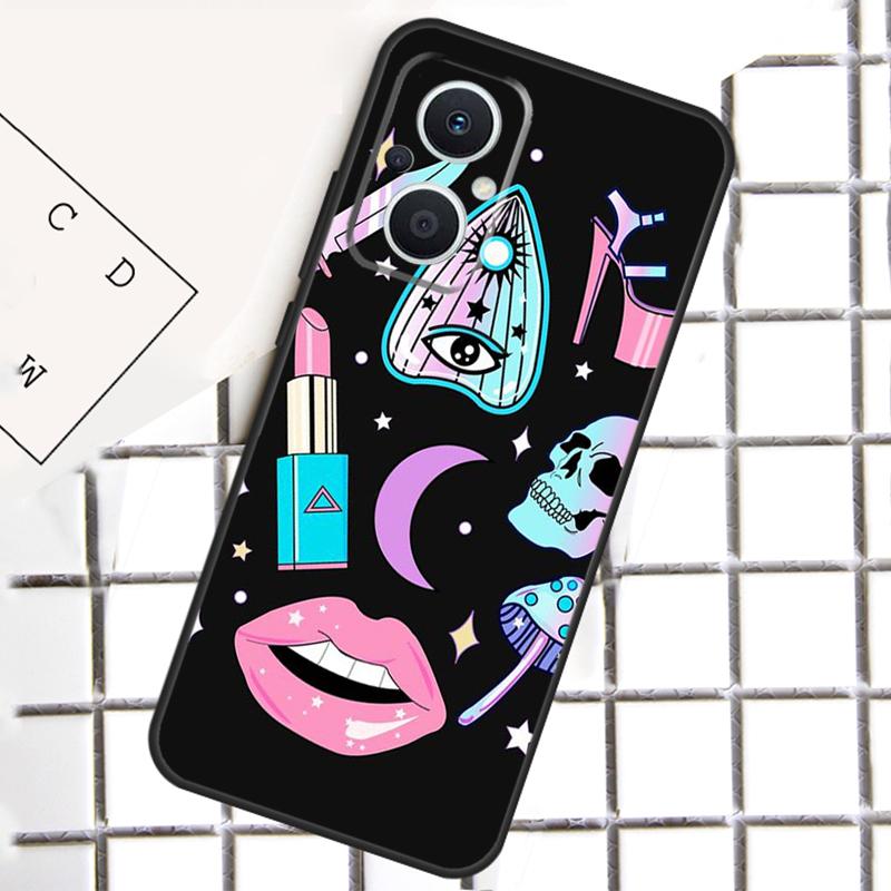 Girly Pastel Witch Goth Phone Case For OPPO Reno 14F 14 13 12 11 F 10 Pro 8T 7 8 Lite OPPO Find X8 X6 X5 Pro Cover