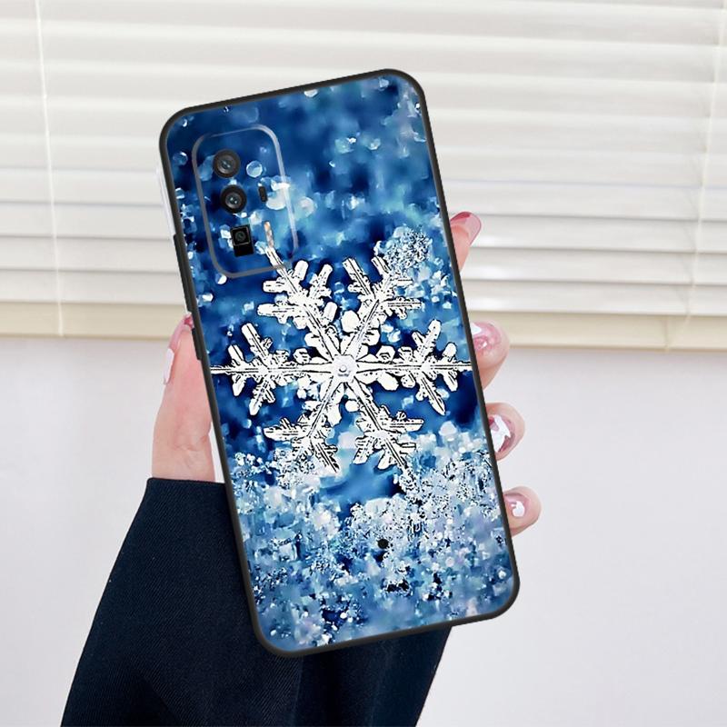 Snow Snowflake Winter Cover For Xiaomi 14 13 15 Ultra 11T 12T 13T 14T Pro POCO X7 Pro X3 X5 X6 M6 F5 F6 Pro Case