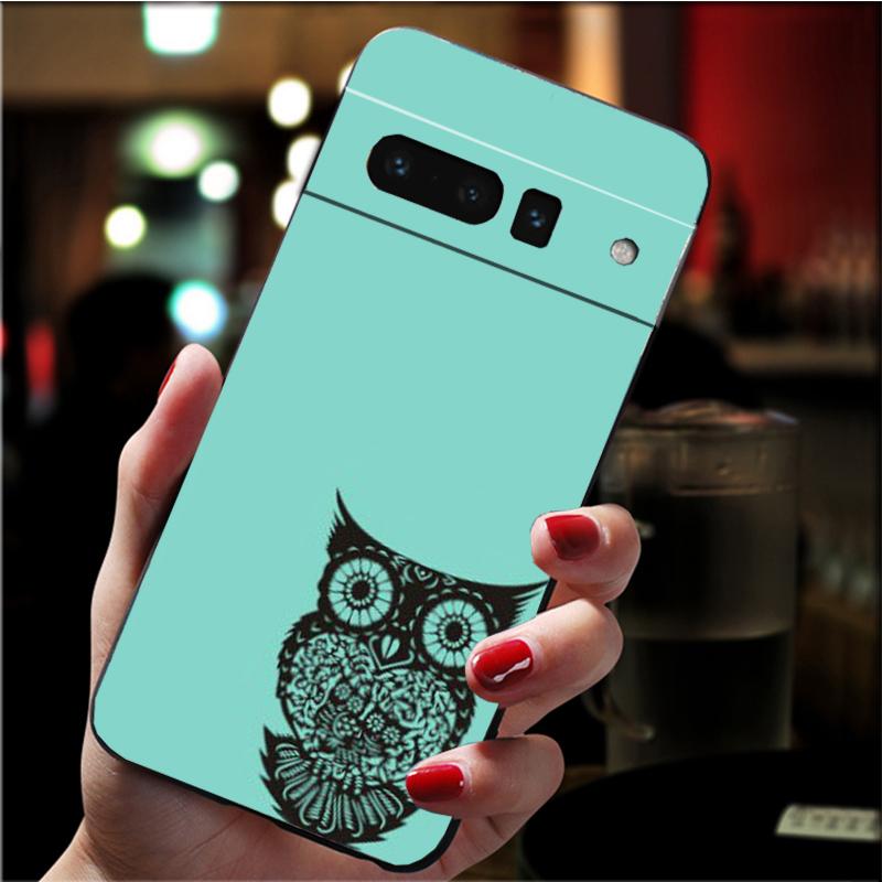 Husă Telefon pentru Google Pixel 7 Pro 7 6A 6 Pro 5A 4A 3A Pixel 4 XL Pixel 5 6 4 3 XL 3A XL 2 XL Animal Drăguț Desene Animate Bufniță Husă Fundă