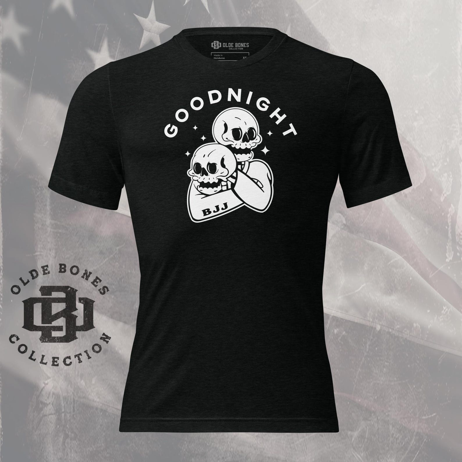 Tri-Blend Black Goodnight Brazilian Jiu Jitsu T-Shirt 2XL