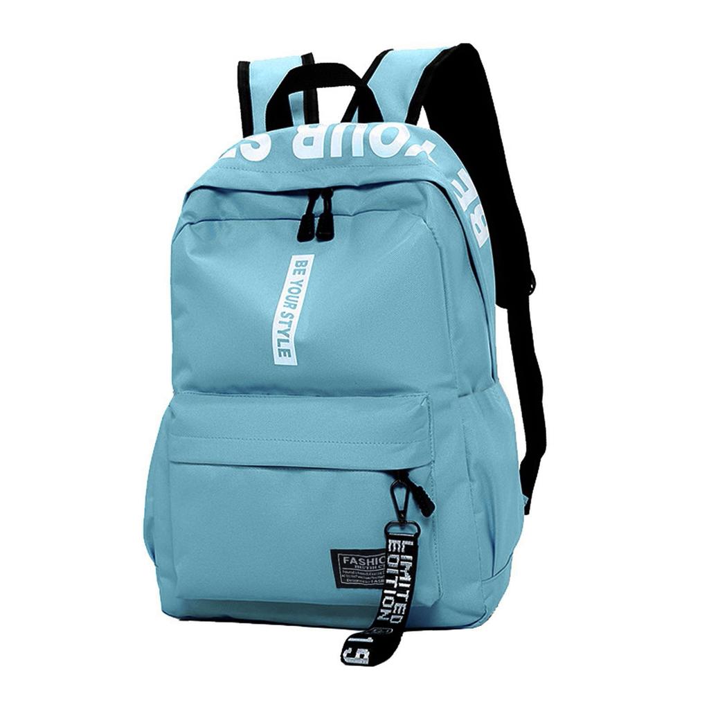 Velkokapacitní jednobarevný nepromokavý nylonový ležérní batoh školní taška