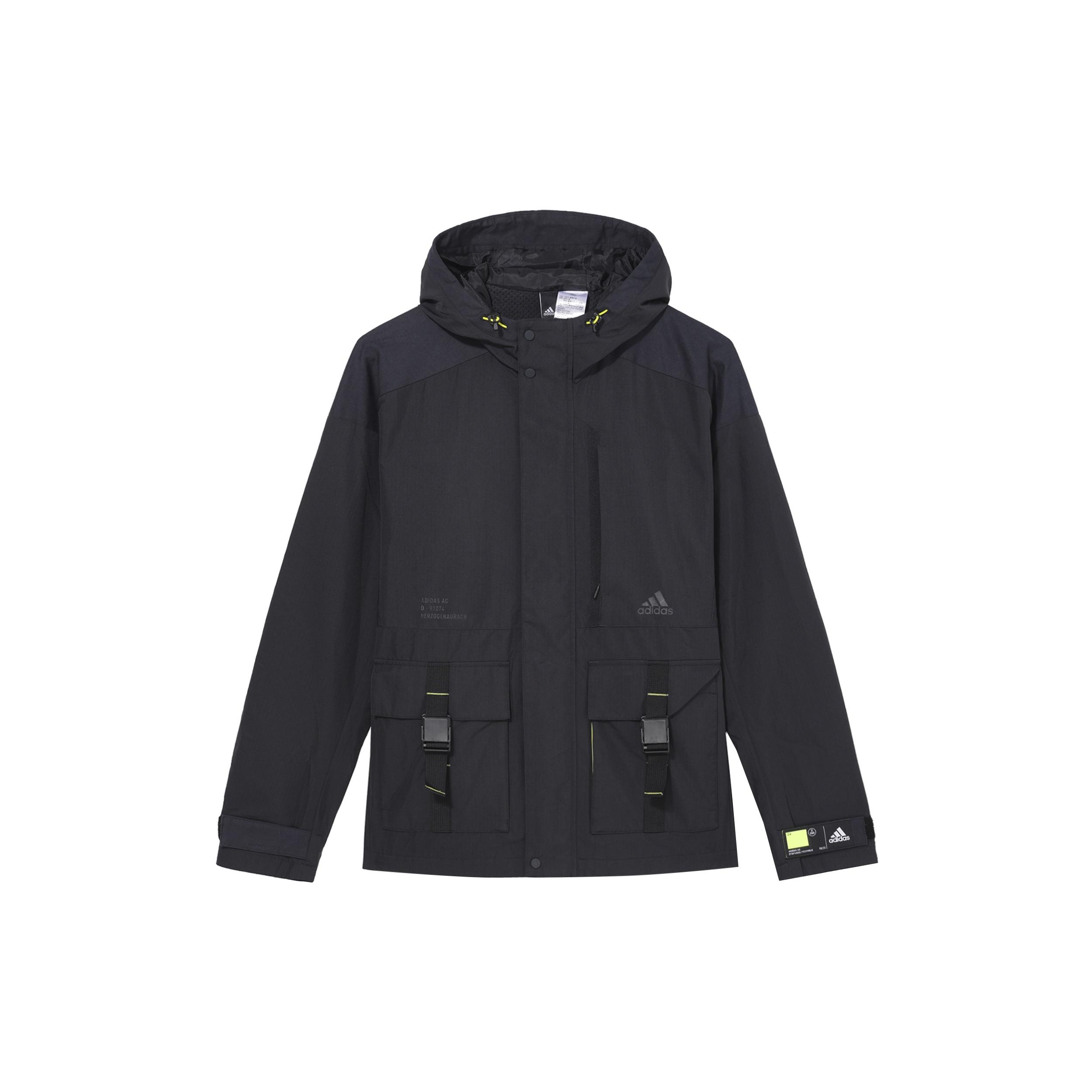 adidas Men s Woven Bagjk Hooded Jacket Black GP0988 S