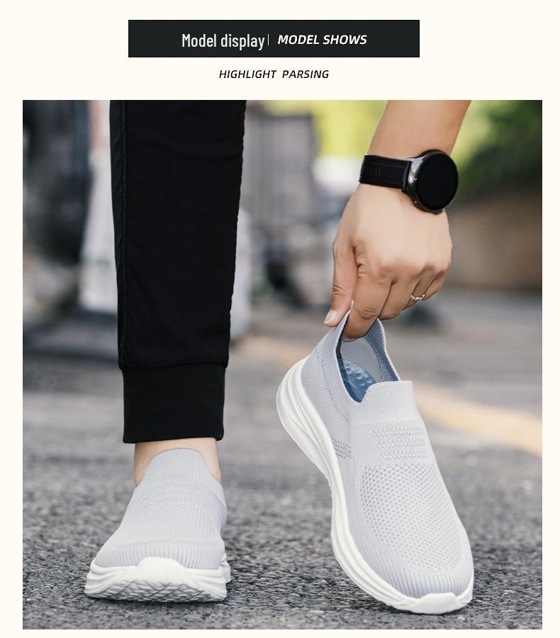 Men's Korean Style Breathable Mesh Slip-On Casual Sports Shoes