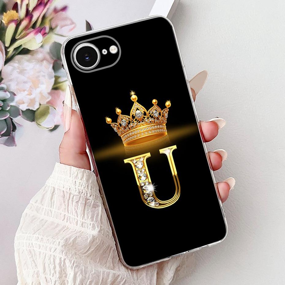 Fashion Letter Phone Case For iPhone 16e SE (2025) Soft Silicone TPU Back Cover For iPhone SE 2025 iPhone16e Cases Bumpers