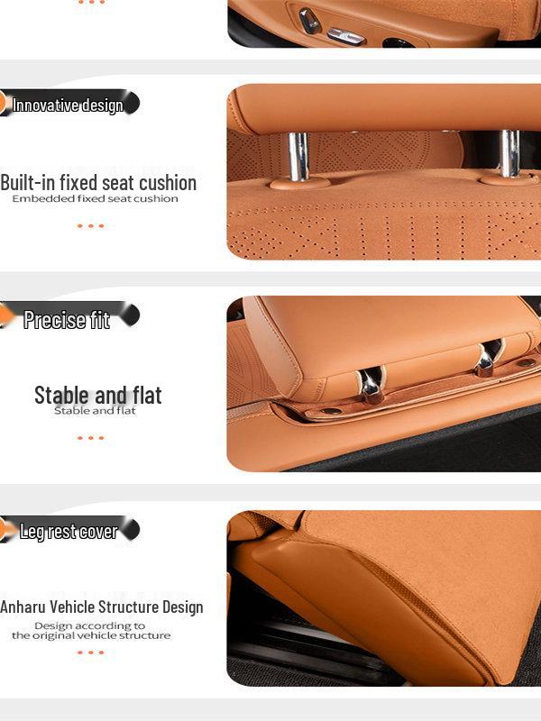 Ideal I8 Car Seat Cushion - All-Season, Universal Fit, Breathable Perforated Suede