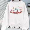 (Asian Size) lovely letter style Christmas holiday Graphic Tee Women autumn winter Casual Fashion Top Clothing Print T Shirt Long Sleeve T-shirts