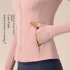 Chaqueta de yoga ajustada color piel para mujer de Juyitang