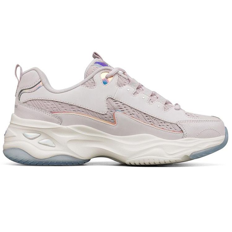 Skechers DLites 4.0 Tessuto Pelle Sintetica Comode Moda Basse Scarpe da Papà Sneaker Donna Lavanda 896009-LAV