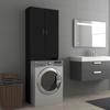 Day and Night - Day and Night Black Washing Machine Cabinet 64x25.5x190 Cm