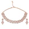 Schillerndes Estele-Halskettenset mit rosévergoldetem Zirkonia für Damen