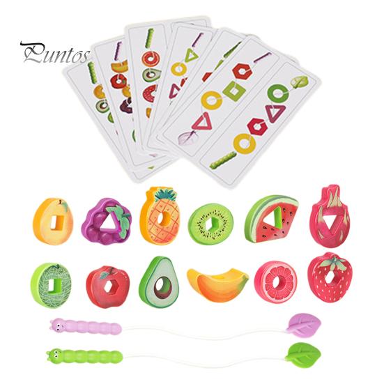 

1 набор игрушек для нанизывания бисера «Гусеница», мелкая моторика, тренировка внимания, дошкольное обучение, малыши, обучающая игра на шнуровку из деревянных фруктов и пищевых блоков A