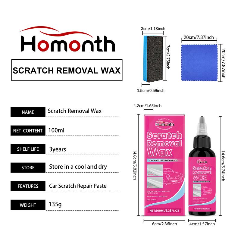 Car Swirl Remover Kit for Paint Repair Polishing Compound and Sponge Easy DIY Solution for Vehicle Care at Home