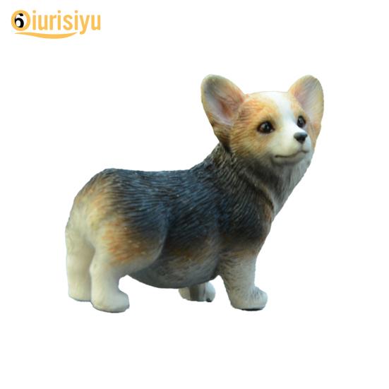 Psí figurky Atraktivní Rozkošná Póza DIY Materiál Zahradní Ozdoba Figurka Miniaturní Corgi pro Kancelář