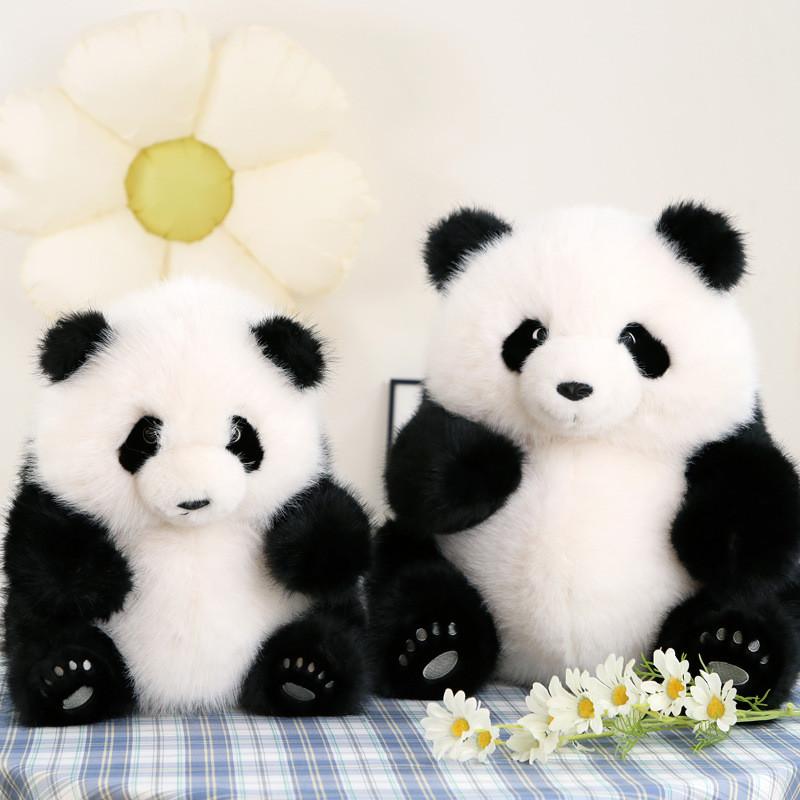Adorable Authentic Plush Panda Toy Soft Stuffed Animal Gift For Girlfriend 35cm 45cm Options Available