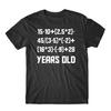 Funny 50th Birthday Shirt - 50 Years Old Algebra Equation Math T-Shirt