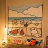 Cute Girl Children Cartoon Hanging Cloth Office Living Room Tapestry Home Wall Decoration Tapestry