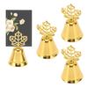 10pcs Table Number Holders European Style Innovative Bell Shaped Metal Place Card Holders for Event 