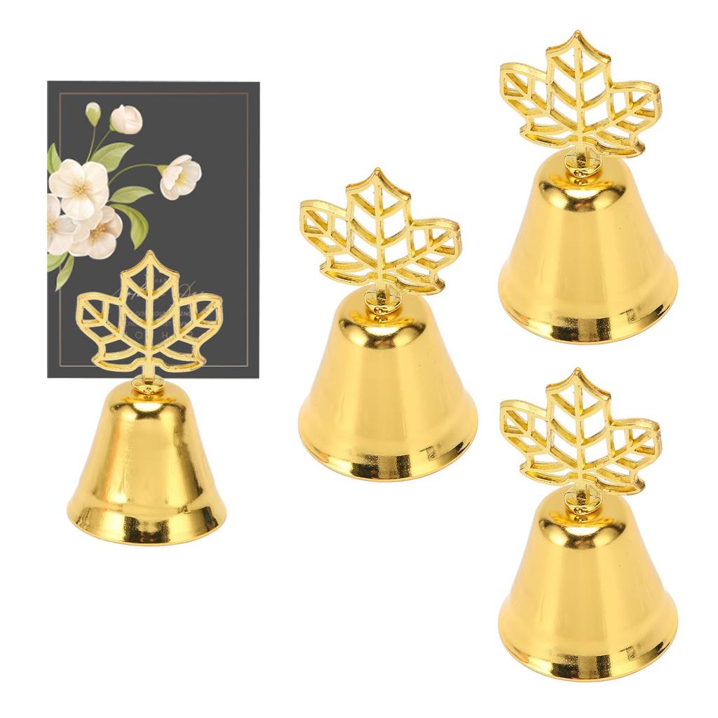 10pcs Table Number Holders European Style Innovative Bell Shaped Metal Place Card Holders for Event
