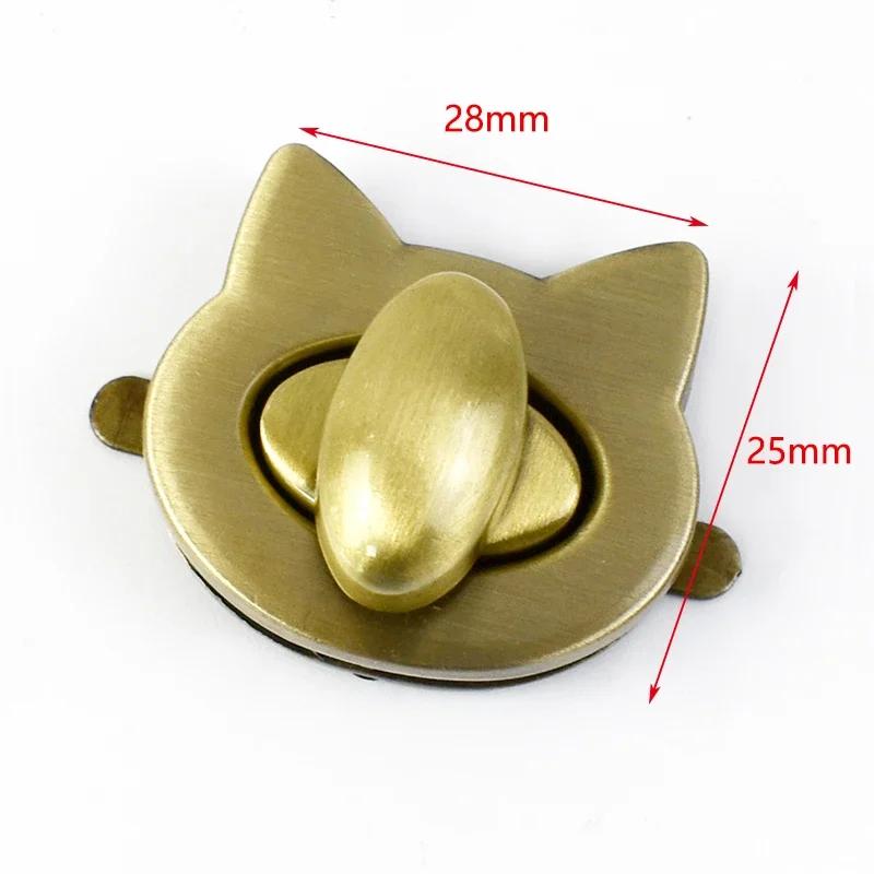 2/4Pcs Meetee Metal Lock Buckle Handbag Purse Brass Buckles Closure Spring Locks Rotating Clasp DIY Leather Crafts Accessories